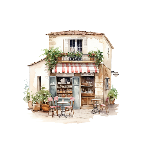Read more about the article Digital Watercolor French Café Clipart Bundle – 11 PNG and PSD Files, Commercial Use